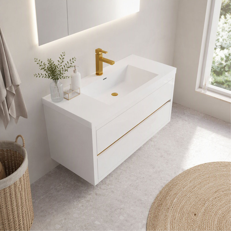 Wall Mounted Single Double With Resin Top