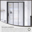 54 po X P 70 po H Porte de douche semi-encadrée avec design triple coulissant au fini noir mat