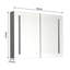 30 po Armoire à pharmacie rectangulaire en aluminium à fixation en surface H H avec éclairage en miroir, option de fonction de désembuage, option de sélection de luminosité à 3 niveaux, choix de température de couleur 3000K 6000K