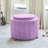Upholstered Ottoman with Wheels ,Velvet Vanity Stool for Living Room Pouf Footstool-1703336112