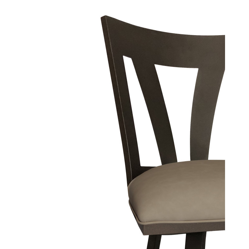 Swivel Upholstered Counter Stool with Metal Frame, Bar Stool (30" Seat Height)