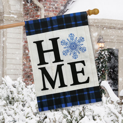 Drapeau de maison en flocon de neige