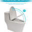 Toilette en céramique à double chasse avec construction et siège puissant et silencieux
