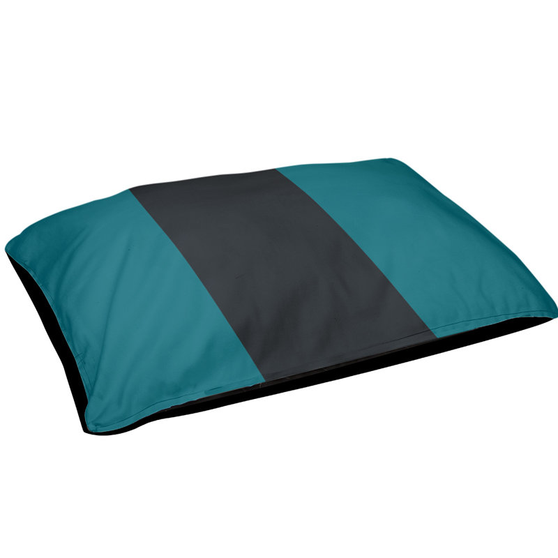 Coussin pour chien Auburn, Moyen (l 28 po x P 18 po x H 6 po), Sarcelle / Noir