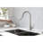 Pull Down Kitchen Faucet - Brushed Nickel, Stainless Steel Made, 360 Rotating Nozzle For Effortless Water Usage, Single Handle To Control Temperature And Flow, Rust Finish In Nickel Steel, Versatile-977169320