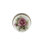 Classic Rosette with White Rose Porcelain Door Knob