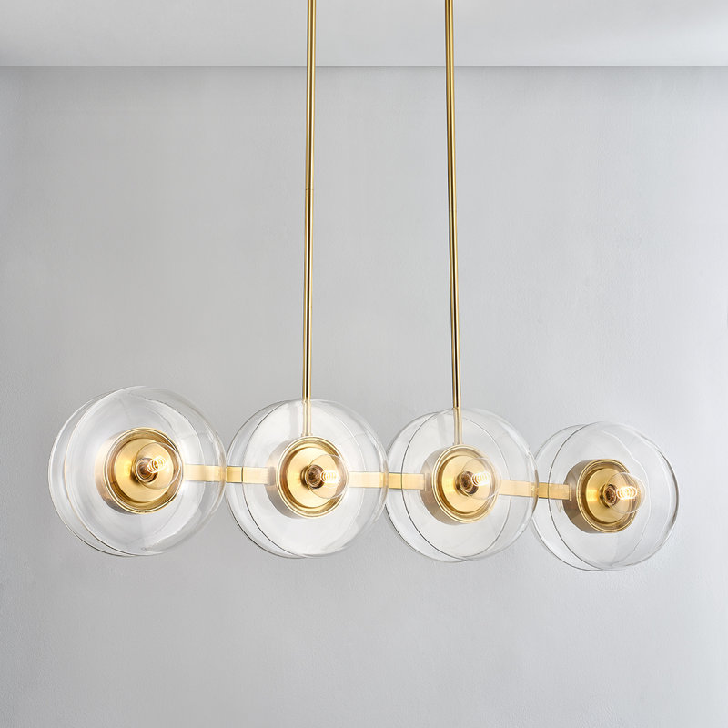 Kert 8 Light Linear, Aged Brass