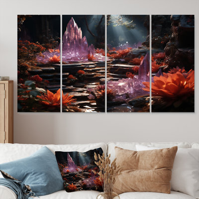 Marinello - Abstract Landscape Wall Art For Living Room 4 Piece