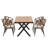 Contemporary Outdoor Set With PE Rattan Chairs And Plastic Wood Table,Suitable For Gardens And Lawns-818620684
