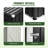 Black Metal Outdoor 6' X 4' Storage Shed, Utility Tool House For Garden Patio, With Lock And Transparent Window, Large Capacity, Quick Assembly Patio Lawn Storage, Lockable Door Ample Space, Easy