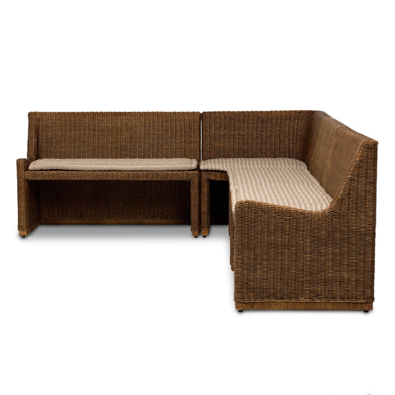 Senna Dining Banquette L Shape 83", 32.5" H x 132.25" W x 83.25" D