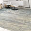 Abstract Area Rug in Ivory/Light Blue