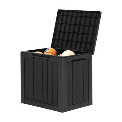 Boîte de rangement verrouillable en résine résistante à l'eau 30 gallons