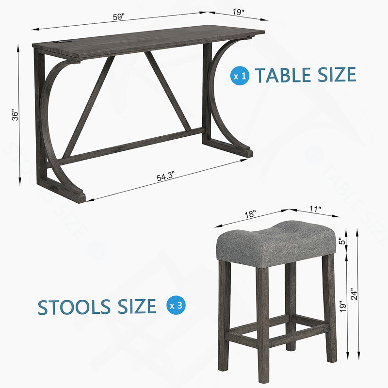 Ensemble de table de salle à manger 4 pièces