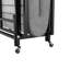 Structure de lit simple pliante en métal minimaliste avec matelas en mousse de 4 po, 4 roulettes pour le rangement mobile, bon appartement et mobilité pour les invités, peu encombrante