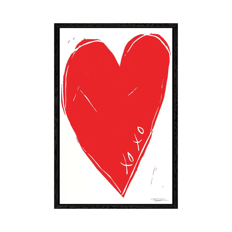 XOXO Heart by Statement Goods - Gallery-Wrapped Canvas Giclée on Canvas, Black Framed, 152.5 cm H x 101.5 cm W