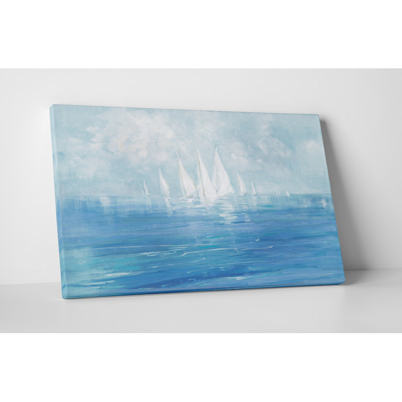 «Set Sail», peinture, Toile tendue, H 24 po x l 32 po, Sans cadre