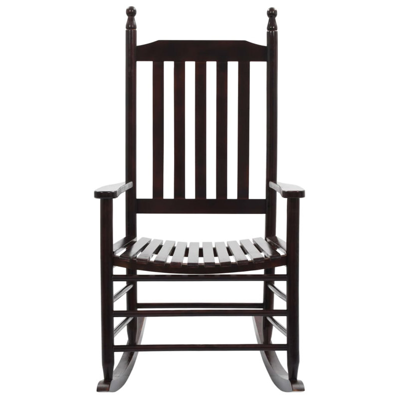 Janelle Solid Wood Rocking Chair, Brown