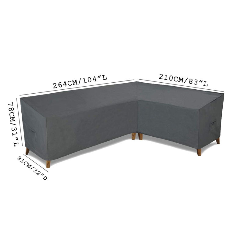 Waterproof L-Shaped Patio Sectional Covers