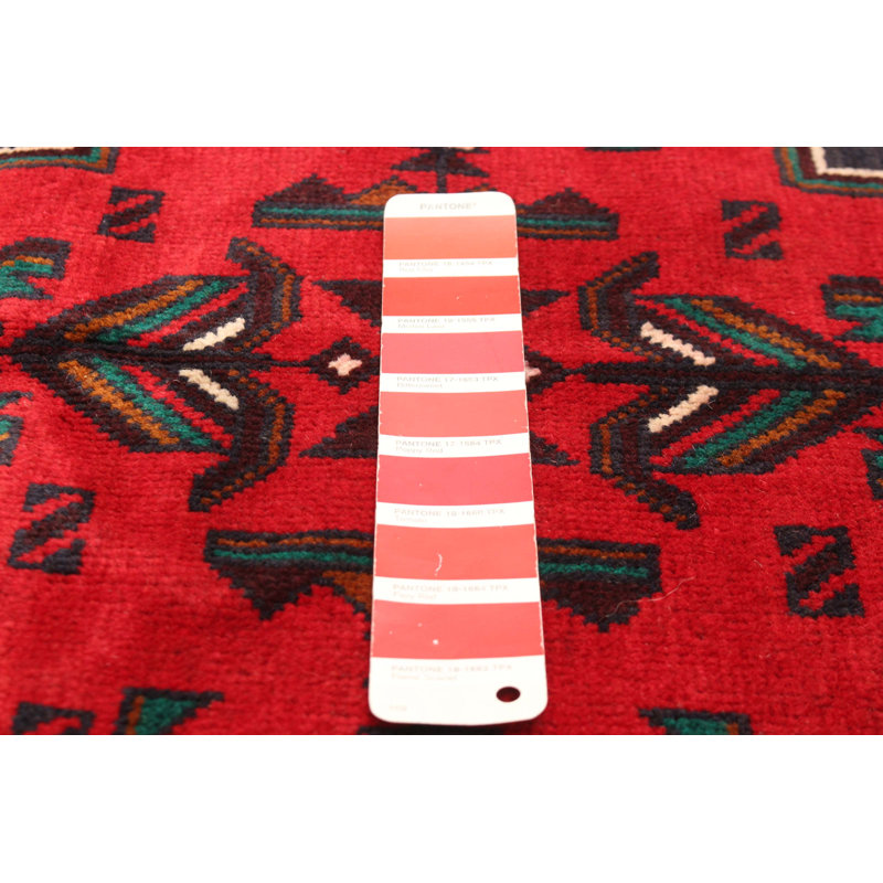 Tapis rouge Teimani 3 pi 8 po x 6 pi 3 po