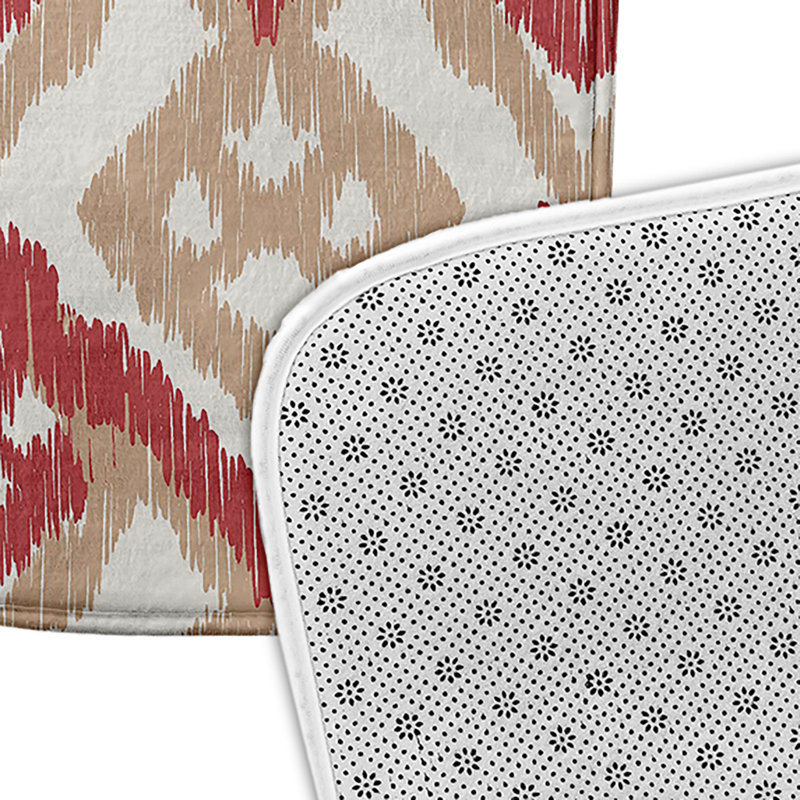 Tapis de bain Hipster, L 17 po x L 24 po, Rouge