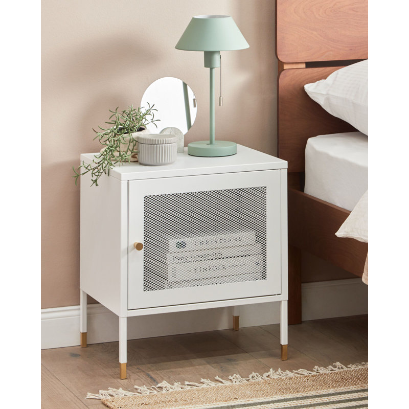 Aalap 45cm W Metal Bedside Table
