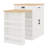 Extendable Island Console With Drawers, Cabinet, Shelving And Multi-Function Table