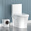 Toilette une pièce à chasse d'eau avec pompe Macerator 600W, système de toilette Macerating peu encombrant pour le sous-sol