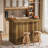 L-Shaped Home Bar Cabinet, 4-Tier Corner Liquor Bar Table