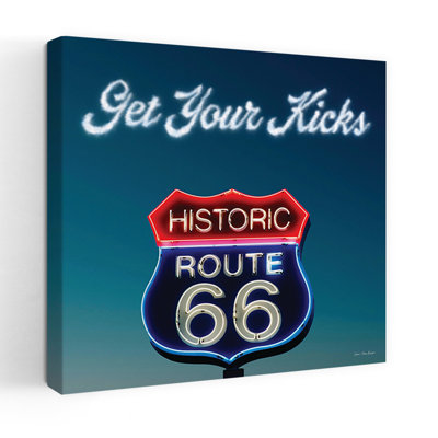 «Get Your Kicks On Route 66», art rétro classique rétro