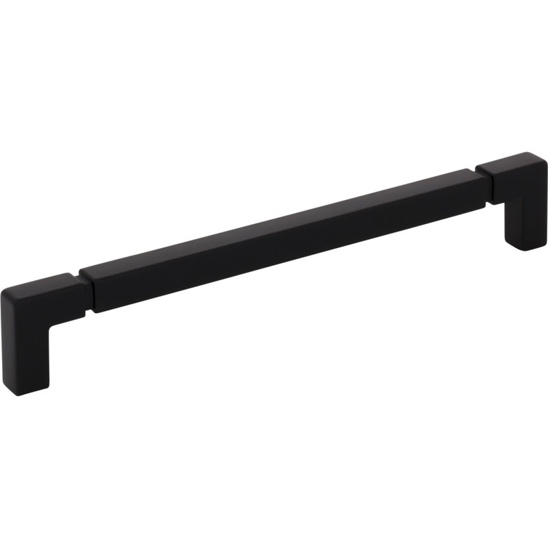 Langston Bar Pull, Flat Black, 7 9/16" Center To Center