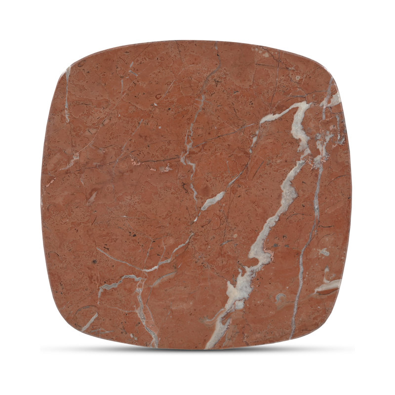 Caro Stone End Table, Red