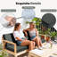 Ensemble de coussins de causeuse d'extérieur 3 pièces - Coussins de siège de patio profond et imperméable de 48 po x 24 po d'épaisseur pour fauteuil à bascule en osier pour 2 personnes, banc - tous temps pour porche, jardin-760782673
