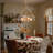 Hanshelmut 4 - Light Modern Shaded Drum Chandelier with Texture Glass（1-Set)