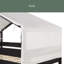 Lit simple superposé en bois avec tente-1405930999