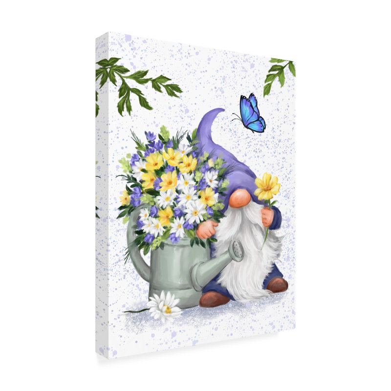 «Gnome with Water Carrier» par MAKIKO - Impression sur toile tendue, H 19 po x l 14 po x P 2 po