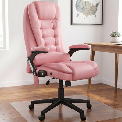 Massage Office Chair, Heated Reclining Computer Chair with 6 Vibration Points