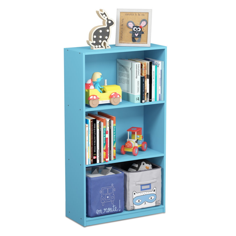 Barhorst Unfinished Bookcase, Light Blue