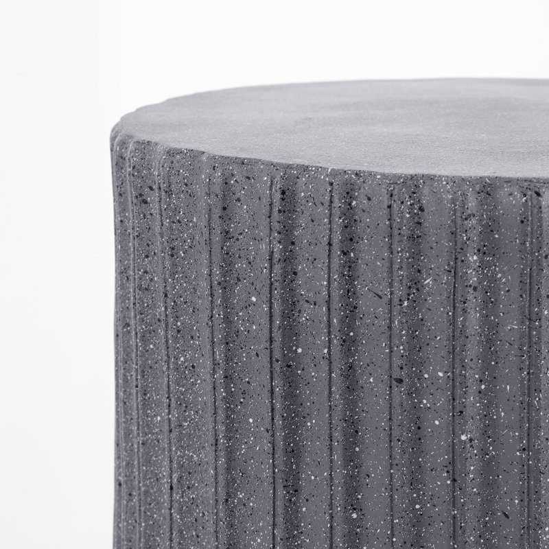 Briannah End Table, Dark Gray Terrazzo