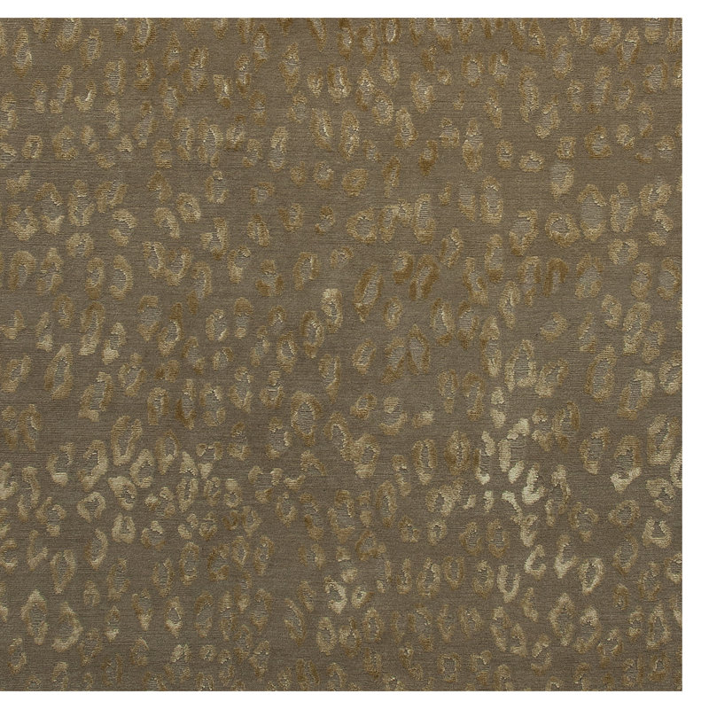 Abstract Area Rug in Brown/Olive/Beige, Rectangle 10' x 14'