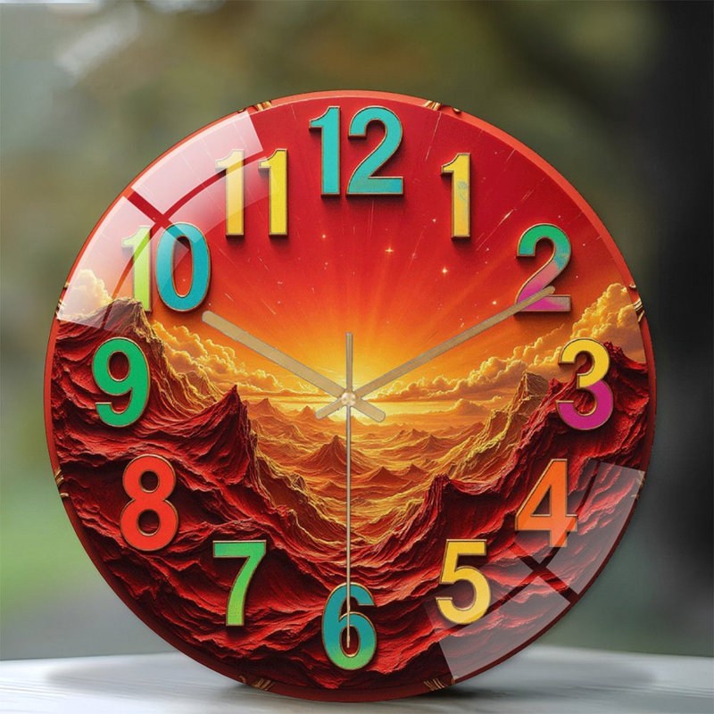 Horloge murale coucher de soleil coucher de soleil