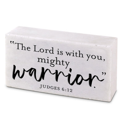 Plaque Block Cast Stone The Lord Warrior