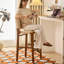 Ensemble de 8 chaises d'appoint à dossier beige et brun noisette-1601522755