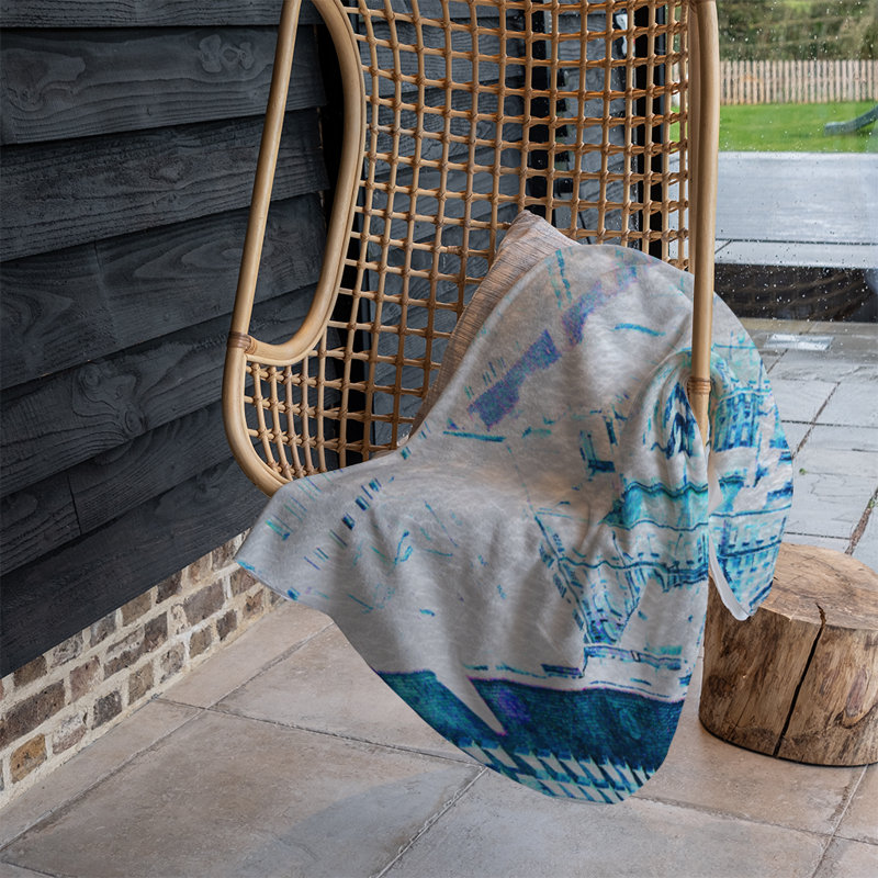 Ranburne Quilted Throw Blanket, Blue