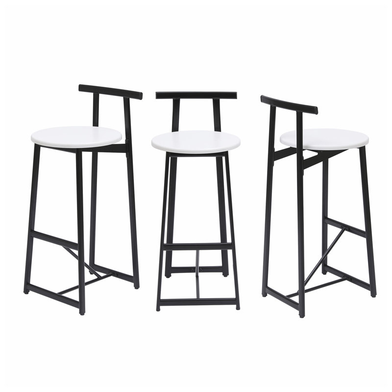 Ensemble de 3 tabourets de bar en bois aggloméré moderne YIQiumI l 13,78 po x P 15,55 po x H 34,25 po
