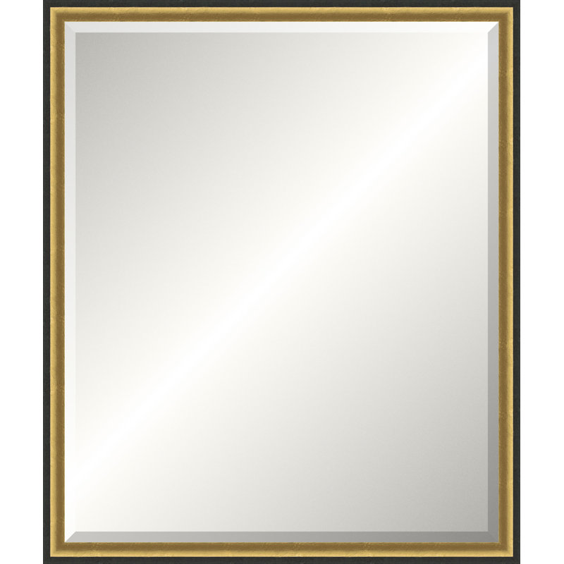 Gold  and Black Rustic Mirror, Wide Vanity