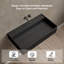 Évier rectangulaire à fixation murale 31,5 po x 18 po Monblari - Noir mat-126478999-126678453