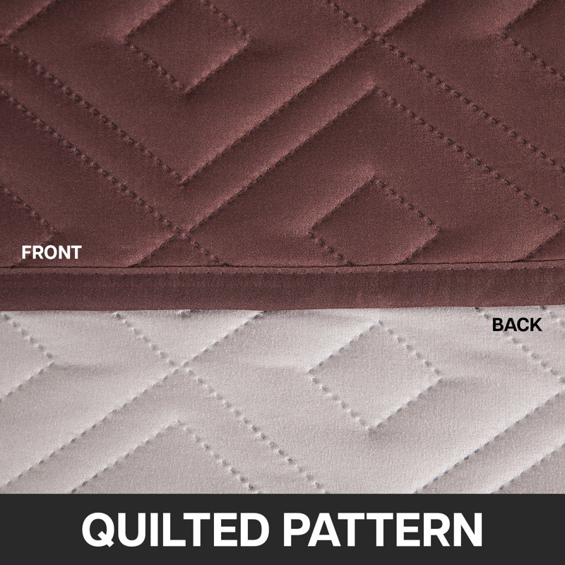Reversible Sofa Cover – Two Looks in One, Quilted Furniture Protector with Adjustable Strap, 179cm H x 165cm W - (1 Seater)