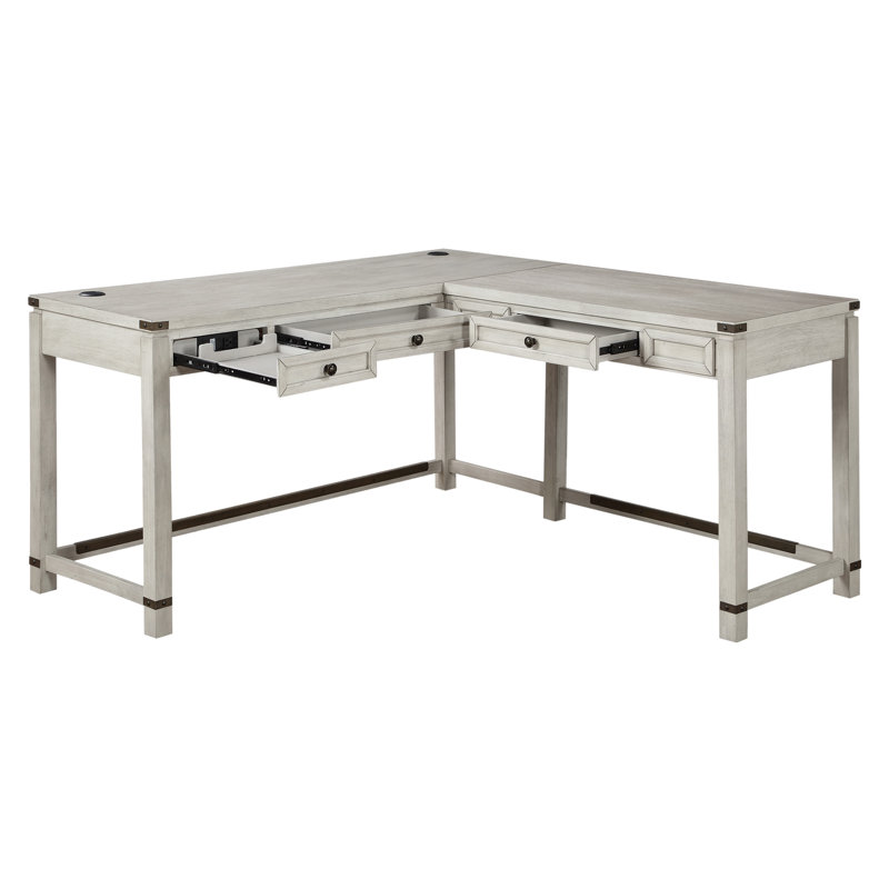 Bureau en L Hegg, Chêne champagne