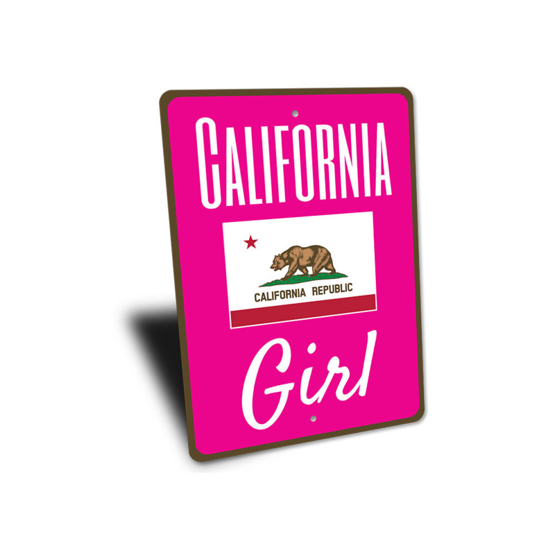 Panneau en aluminium «California Girl», H 14 po x l 10 po x P 0,04 po